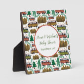 ウッドランドキャンパーニュートラルベビーシャワー フォトプラーク (正面)