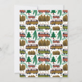 ウッドランドキャンパーニュートラルベビーシャワー 招待状 (裏面)