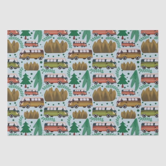 ウッドランドキャンパーブルー 薄葉紙 (正面)