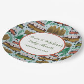 ウッドランドキャンパー男の赤ちゃんシャワー ペーパープレート (アングル)