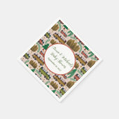 ウッドランドキャンパー赤ちゃんガールシャワー スタンダードカクテルナプキン (角)