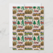 ウッドランドキャンパー赤ちゃんガールシャワー 招待状 (裏面)