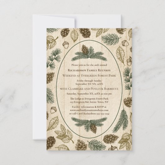 ウッドランドキャンピングファミリー懇親会ジャンボリーBBQ 招待状 (正面)