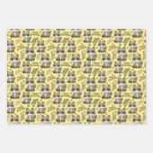 ウッドランドキュートラクーンハッピーバースデー ラッピングペーパーシート (正面2)