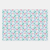 ウッドランドクリスマスウィンターフォレストベリー ラッピングペーパーシート (正面3)