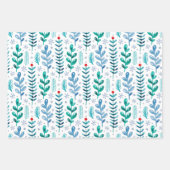 ウッドランドクリスマスウィンターフォレストベリー ラッピングペーパーシート (正面)