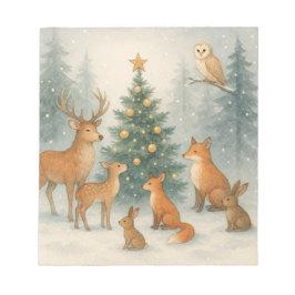 ウッドランドクリスマスカード ノートパッド