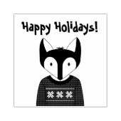 ウッドランドクリスマスゴム印 ラバースタンプ (インプリント)