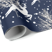 ウッドランドクリスマスディアー – DIY背景色 ラッピングペーパー (ロールコーナー)