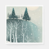 ウッドランドクリスマスホリデー自然。冬林 スタンダードランチョンナプキン (正面)
