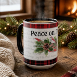 ウッドランドクリスマス | 赤いショウジョウコウカチョウ マグカップ
