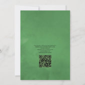 ウッドランドクリスマス QRコード RSVP ウェディング 招待状 (裏面)