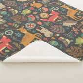 ウッドランドクリッターズコテージコアフォークアート シェルパブランケット (3/4)