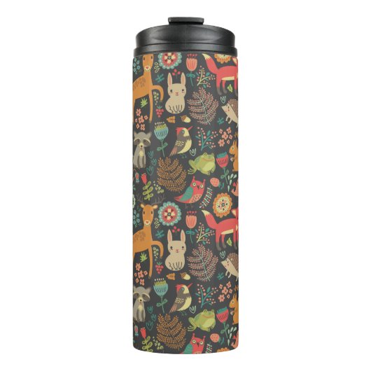 ウッドランドクリッターズコテージコアフォークアート タンブラー (正面)