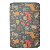 ウッドランドクリッターズコテージコアフォークアート バスマット (正面縦)