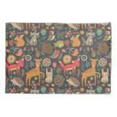 ウッドランドクリッターズコテージコアフォークアート 枕カバー (裏面)