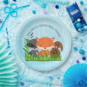 ウッドランドクリージャーベビーシャワー紙プレート ペーパープレート (パーティー)