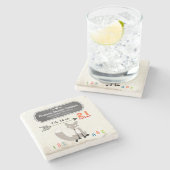 ウッドランドクリーチャーキツネベビー統計 ストーンコースター (横)