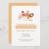 ウッドランドクリーチャーティーパーティの招待状 招待状 (正面/裏面)