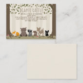 ウッドランドクリーチャーベビーおむつラッフル エンクロージャーカード (正面/裏面)