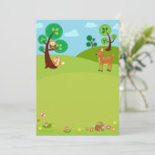 ウッドランドクリーチャーベビーシャワー招待状 招待状 (スタンド正面)
