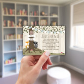 ウッドランドクリーチャー男の赤ちゃんブックリクエスト エンクロージャーカード