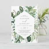 ウッドランドグリーンカジュアル結婚式招待状 招待状 (スタンド正面)