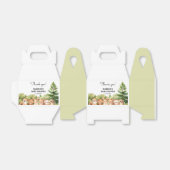 ウッドランドグリーンセージ動物ベビーシャワー フェイバーボックス (折り畳みなし)