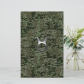 ウッドランドグリーンデジタルカモフラージュ上のタウロスの看板 便箋 (スタンド正面)