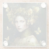 ウッドランドグリーンフェアリーファンタジー ガラスコースター (裏面)