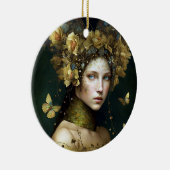 ウッドランドグリーンフェアリーファンタジー セラミックオーナメント (右)