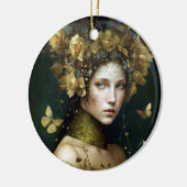 ウッドランドグリーンフェアリーファンタジー セラミックオーナメント (左)