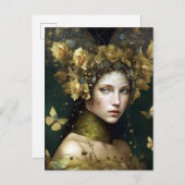 ウッドランドグリーンフェアリーファンタジー ポストカード (正面/裏面)