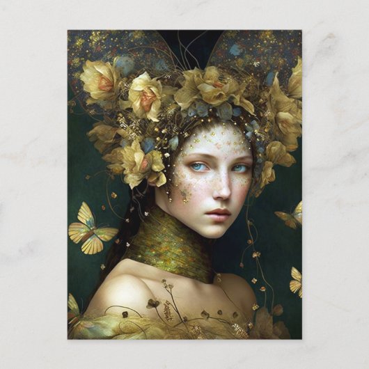 ウッドランドグリーンフェアリーファンタジー ポストカード (正面)