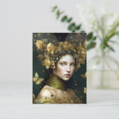 ウッドランドグリーンフェアリーファンタジー ポストカード (スタンド正面)