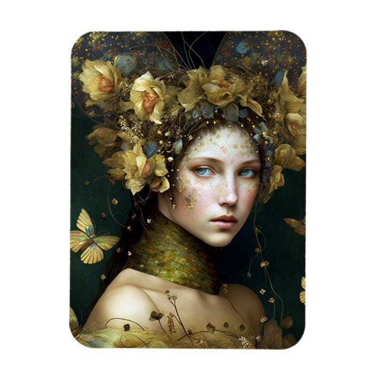 ウッドランドグリーンフェアリーファンタジー マグネット (縦)