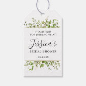 ウッドランドグリーンブライダルシャワーメッセージカード ギフトタグ (正面)