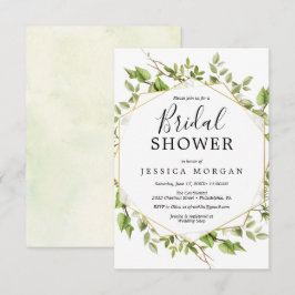 ウッドランドグリーンブライダルシャワー招待状 招待状