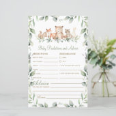 ウッドランドグリーンベビー予測とアドバイスカード (スタンド正面)