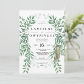 ウッドランドグリーンリーキツツキ小招待状 招待状 (スタンド正面)