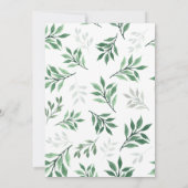 ウッドランドグリーンリーキツツキ小招待状 招待状 (裏面)