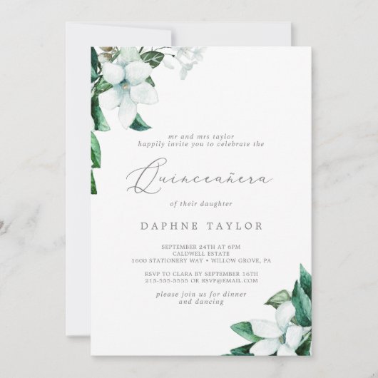 ウッドランドグリーンリーキンセアニラ 招待状 (正面)