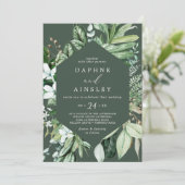 ウッドランドグリーンリーハンターカジュアル結婚式招待状 招待状 (スタンド正面)