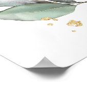 ウッドランドグリーンリーベビーシャワー誕生日へようこそ ポスター (角)