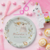 ウッドランドグリーン素朴リーガール紙プレート ペーパープレート (パーティー)