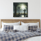 ウッドランドグリーン3 キャンバスプリント (インサイチュ (寝室))