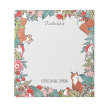 ウッドランドグレーキツネキツネフォレストリーフパーソナライズされた