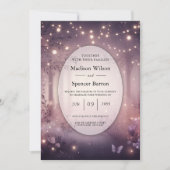 ウッドランドグローのフェアリー結婚ライト 招待状 (正面)