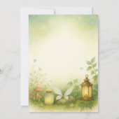 ウッドランドグローベビーシャワー招待状 | ホタル瓶 招待状 (裏面)