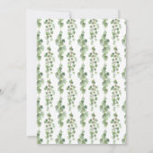 ウッドランドコアラユーカリプスピンクローズベビーシャワー 招待状 (裏面)